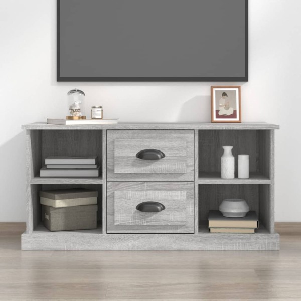 Mueble para TV madera contrachapada gris Sonoma 99,5x35,5x48 cm