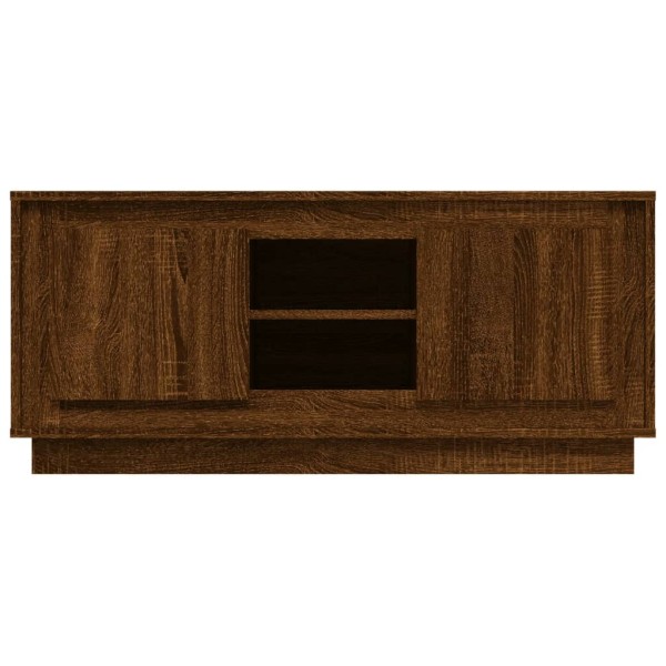 Mueble para TV madera contrachapada roble marrón 102x35x45 cm