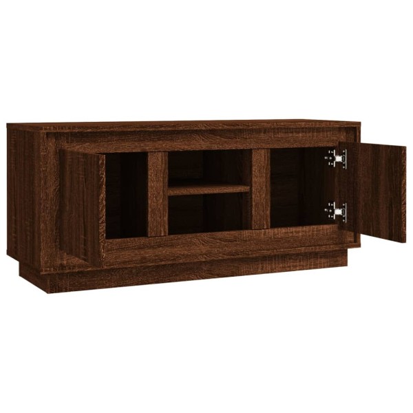 Mueble para TV madera contrachapada roble marrón 102x35x45 cm