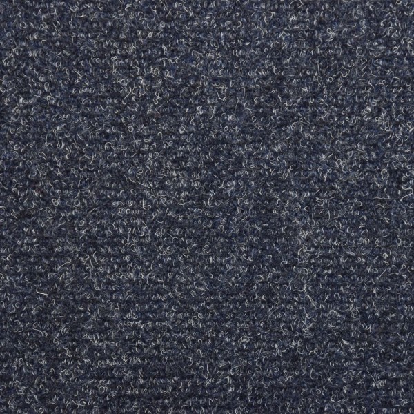 Alfombrilla de escaleras 15 uds tela punzonada azul 65x21x4 cm