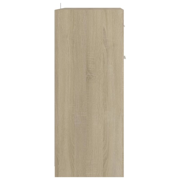 Armario de baño madera contrachapada roble Sonoma 60x33x80 cm