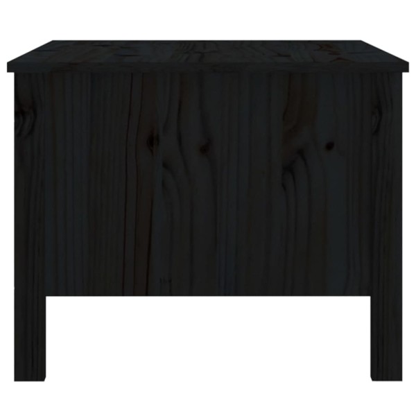 Mesa de centro de madera maciza de pino negro 100x50x40 cm