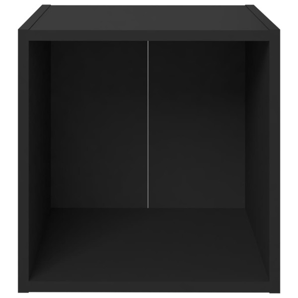 Muebles para TV 4 uds madera contrachapada negro 37x35x37 cm