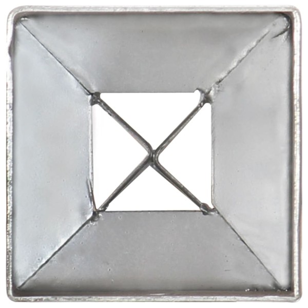 Picas de tierra 12 uds acero galvanizado plateado 7x7x90 cm