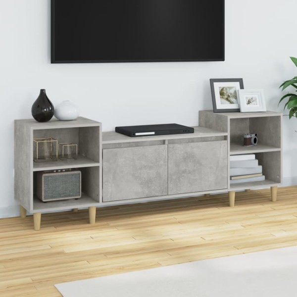 Mueble para TV madera contrachapada gris hormigón 160x35x55 cm