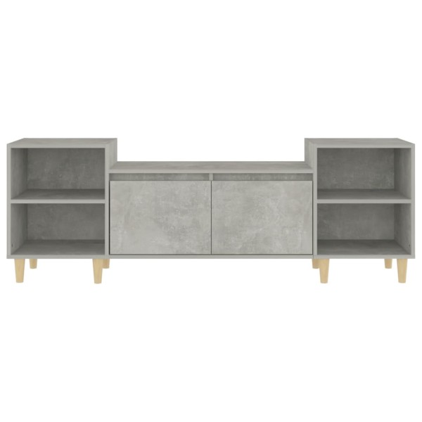 Mueble para TV madera contrachapada gris hormigón 160x35x55 cm