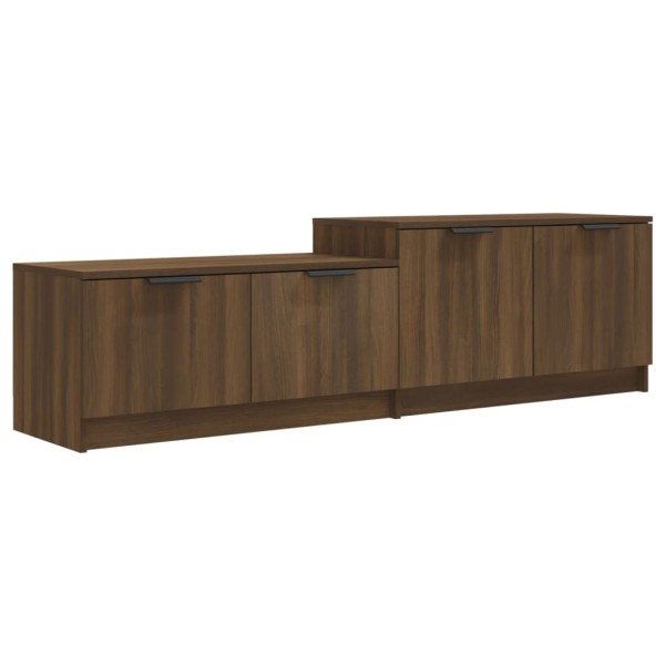 Mueble de TV madera contrachapada roble marrón 158,5x36x45 cm