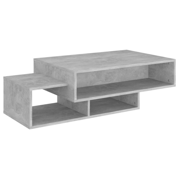 Mesa de centro madera de ingeniería gris hormigón 105x55x32 cm