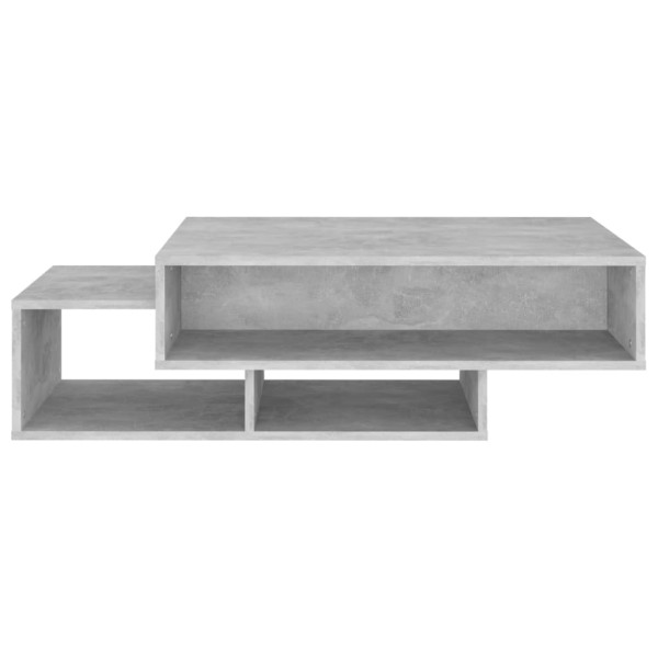 Mesa de centro madera de ingeniería gris hormigón 105x55x32 cm