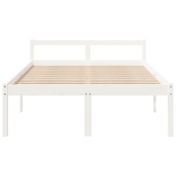 Cama para personas mayores madera maciza pino blanca 120x200 cm