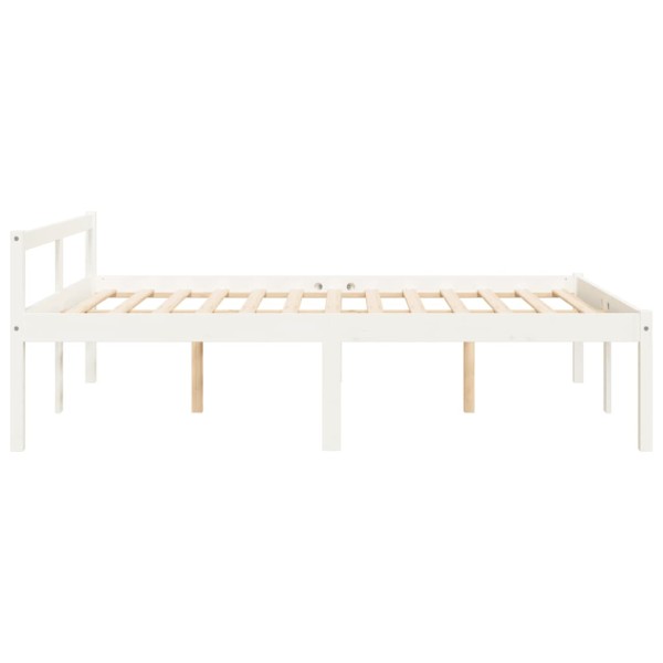 Cama para personas mayores madera maciza pino blanca 120x200 cm