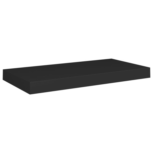 Estante flotante de pared MDF negro 50x23x3,8 cm