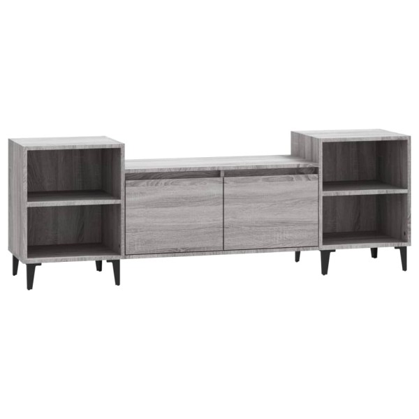 Mueble para TV madera contrachapada gris Sonoma 160x35x55 cm