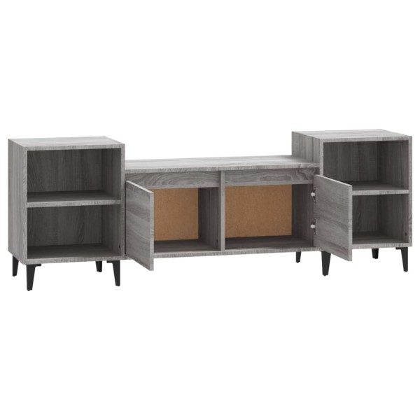 Mueble para TV madera contrachapada gris Sonoma 160x35x55 cm