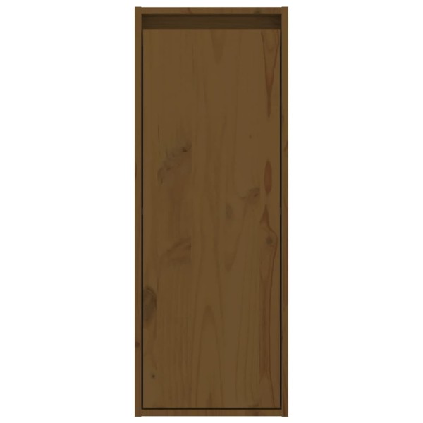 Armario de pared madera maciza de pino marrón miel 30x30x80 cm