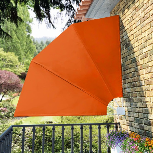 Toldo lateral plegable de balcón color terracota 210x210 cm