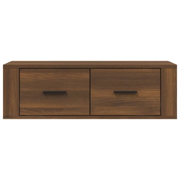 Mueble TV colgante madera contrachapada roble marrón 80x36x25cm