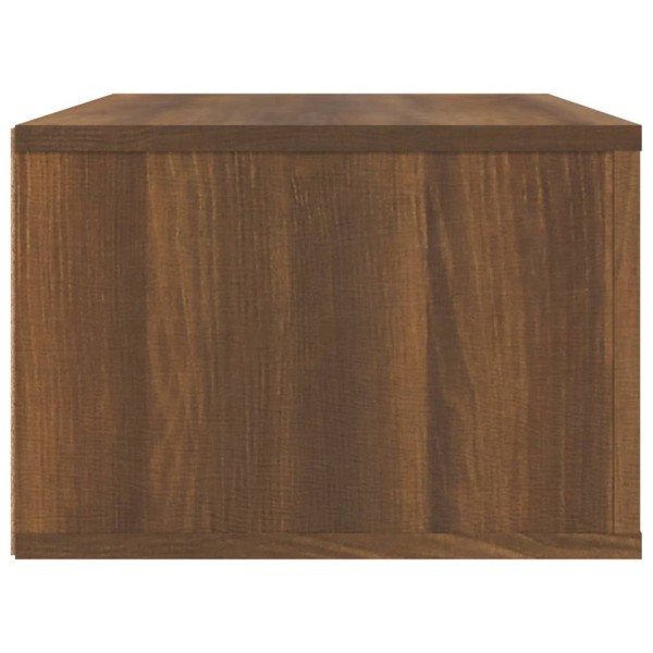 Mueble TV colgante madera contrachapada roble marrón 80x36x25cm