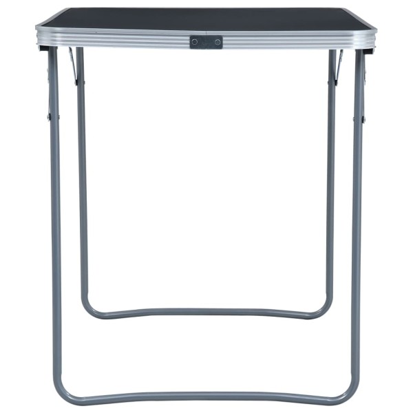 Mesa de camping plegable estructura metálica gris 80x60 cm