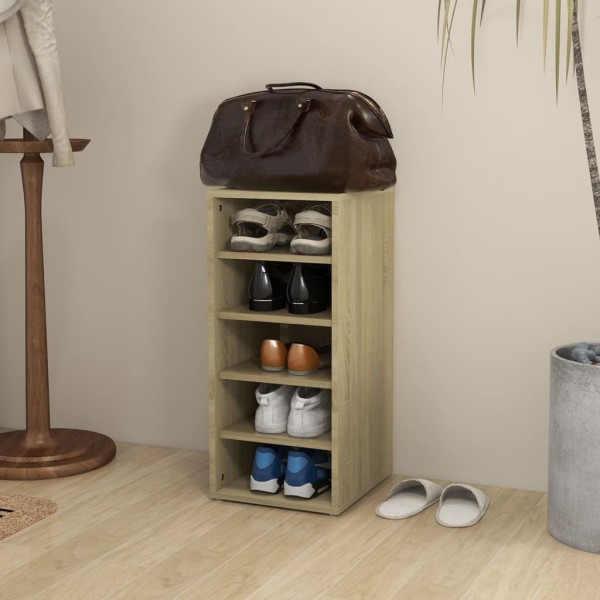 Mueble zapatero madera contrachapada roble Sonoma 31,5x35x70 cm