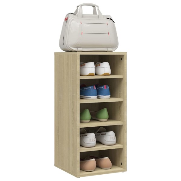 Mueble zapatero madera contrachapada roble Sonoma 31,5x35x70 cm