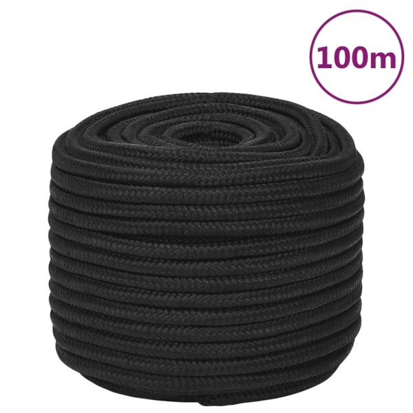 Cuerda de barco polipropileno negro intenso 12 mm 100 m