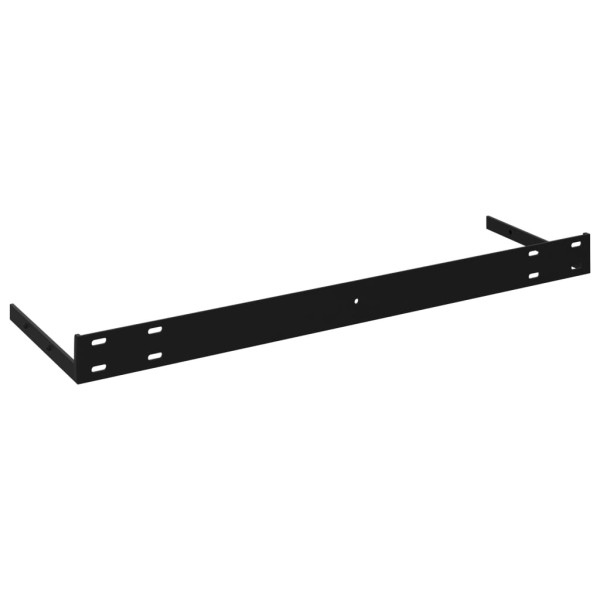 Estantes flotantes de pared 4 uds MDF negro 120x23,5x3,8cm