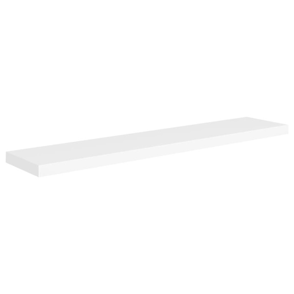 Estante flotante de pared 4 uds MDF blanco 120x23,5x3,8 cm