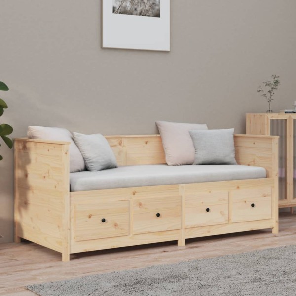 Sofá cama de madera maciza de pino 75x190 cm