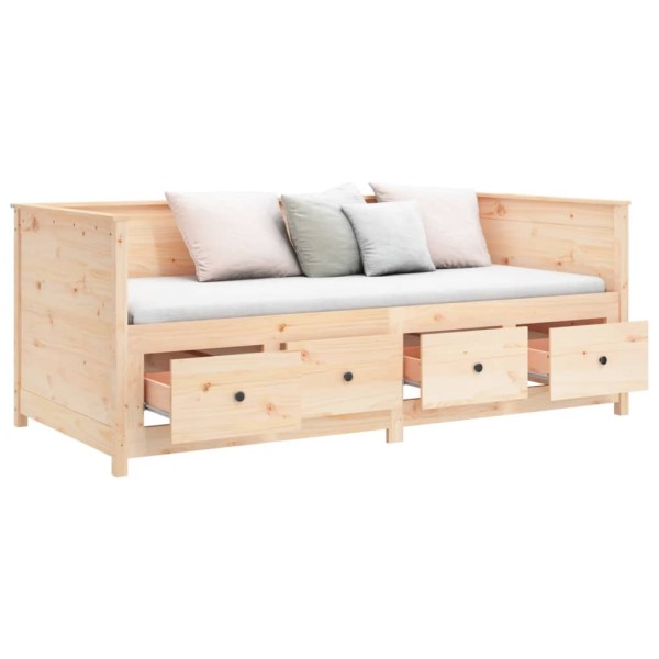 Sofá cama de madera maciza de pino 75x190 cm