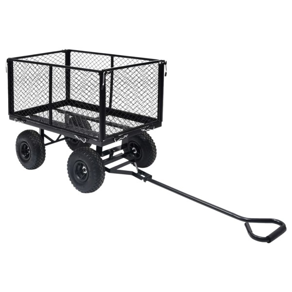 Carrito de mano de jardín negro 350 kg