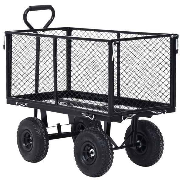 Carrito de mano de jardín negro 350 kg