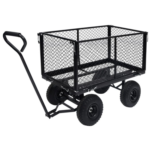 Carrito de mano de jardín negro 350 kg