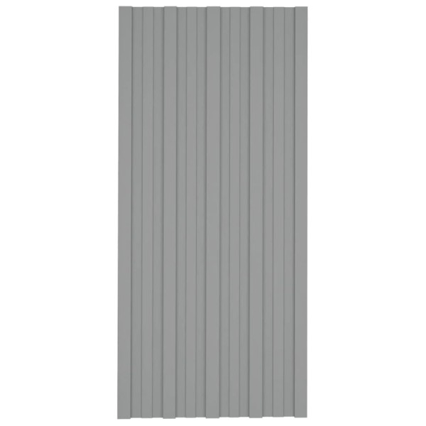 Panel para tejado acero galvanizado gris 12 unidades 100x45 cm