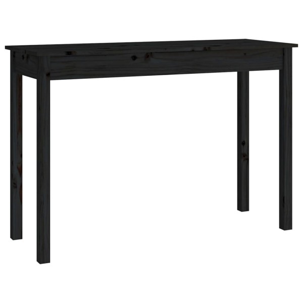 Mesa consola madera maciza de pino negro 110x40x75 cm