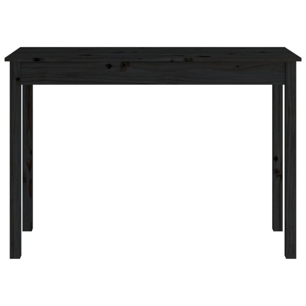 Mesa consola madera maciza de pino negro 110x40x75 cm