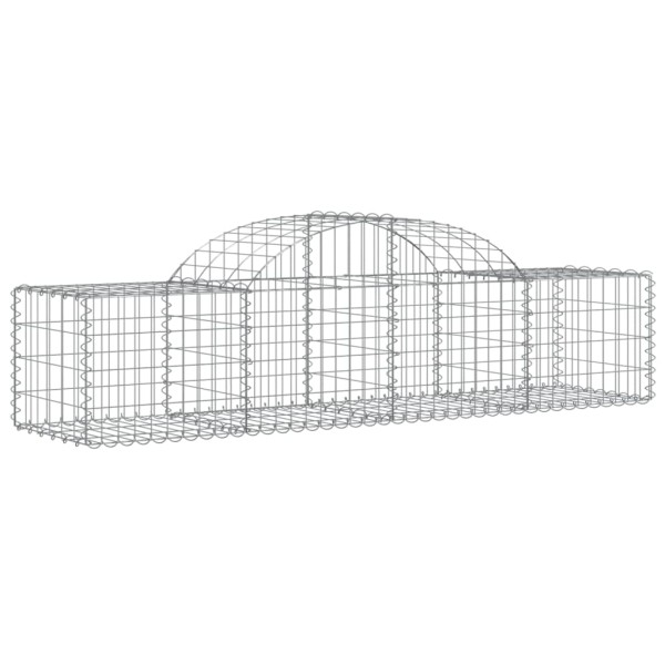 Cesta de gaviones forma arco hierro galvanizado 200x50x40/60 cm