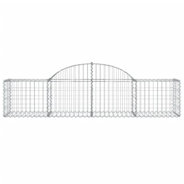 Cesta de gaviones forma arco hierro galvanizado 200x50x40/60 cm