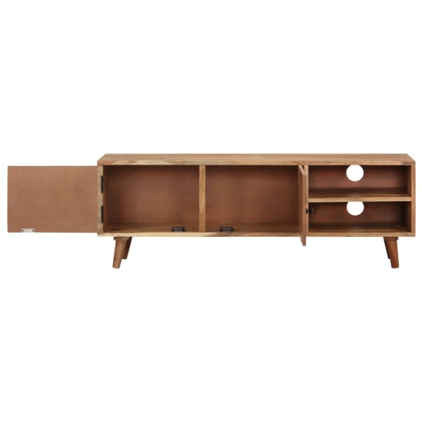 Mueble para TV madera maciza de acacia 115x30x39 cm