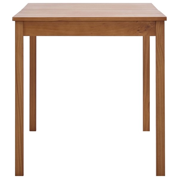 Mesa de comedor de madera de pino marrón miel 140x70x73 cm