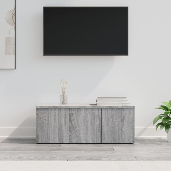 Mueble de TV madera contrachapada gris Sonoma 80x34x30 cm