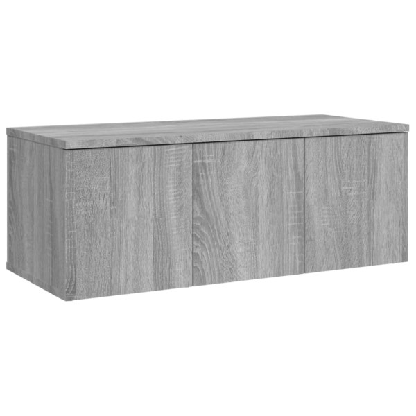 Mueble de TV madera contrachapada gris Sonoma 80x34x30 cm