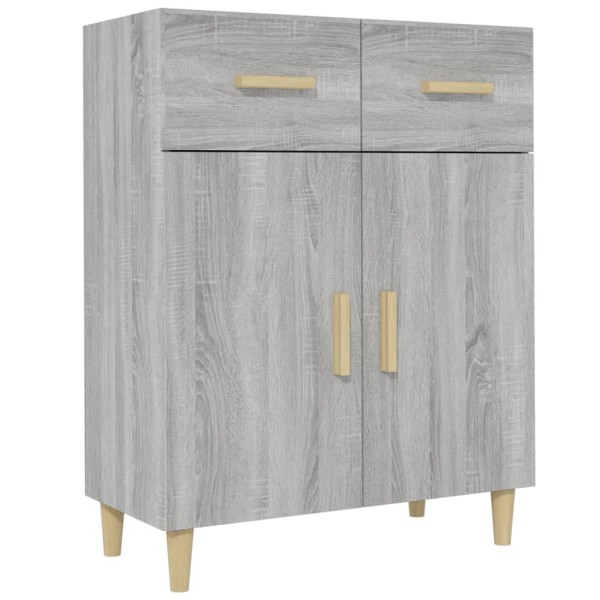 Aparador de madera contrachapada gris Sonoma 69,5x34x89 cm