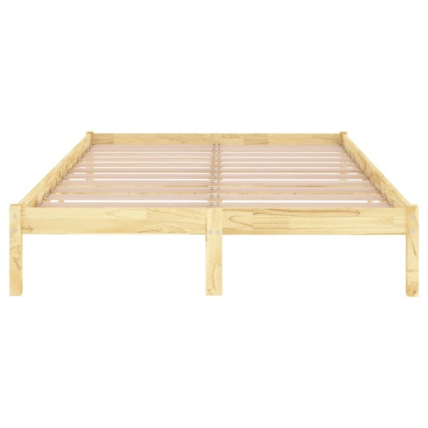 Estructura de cama madera maciza 120x190 cm