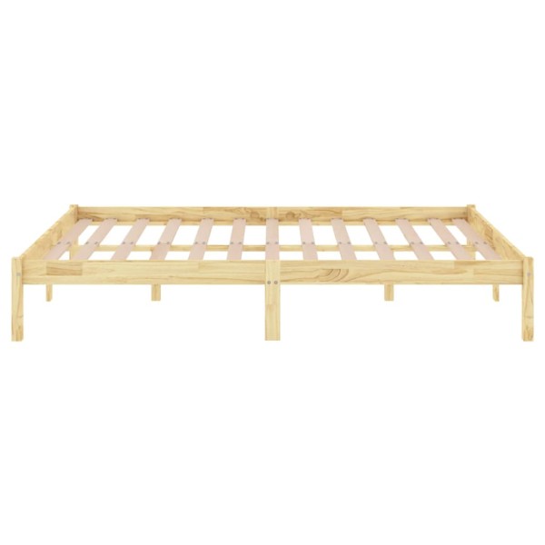 Estructura de cama madera maciza 120x190 cm