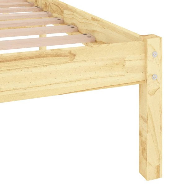 Estructura de cama madera maciza 120x190 cm