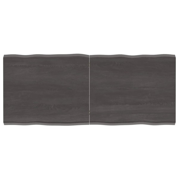 Tablero mesa madera tratada borde vivo marrón 120x50x(2-4) cm