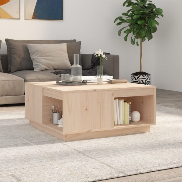 Mesa de centro madera maciza de pino 80x81x36,5 cm