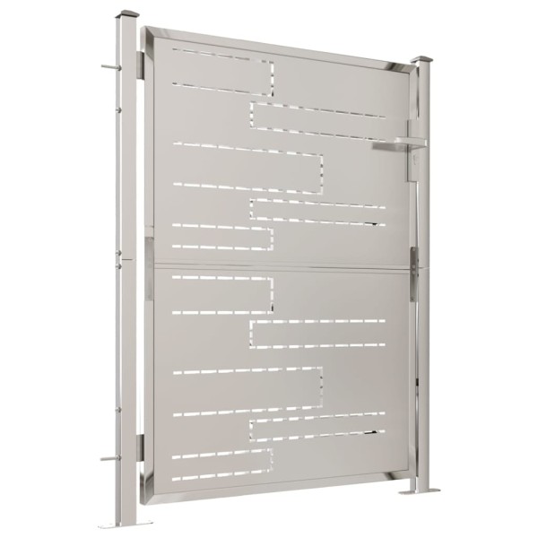 Puerta de jardín de acero inoxidable 100x125 cm