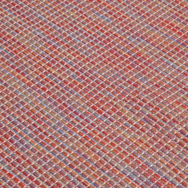 Alfombra de exterior de tejido plano rojo 120x170 cm